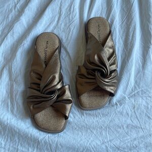 Anthropologie Kelsi Dagger Bronze Twist Sandals